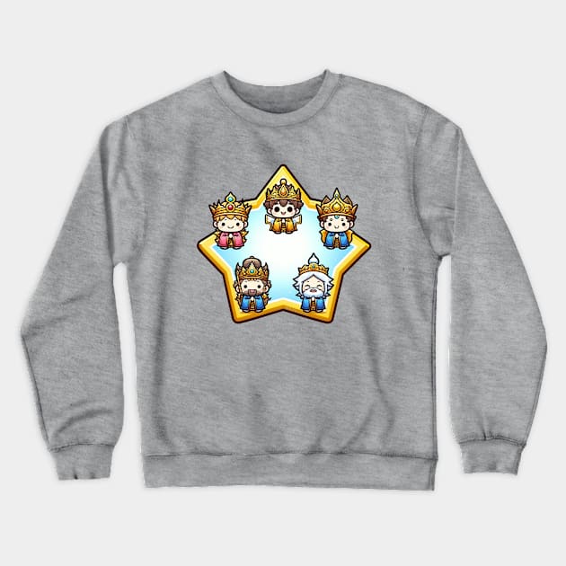 The Five Wisdom Kings Crewneck Sweatshirt by Pickledjo